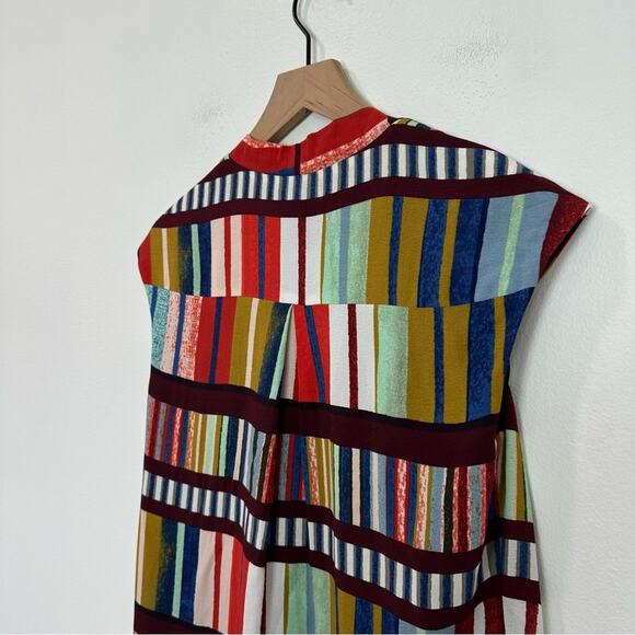 Anthropologie Maeve Au Revoir Dress Retro Mini Colorful Classic size 4 - Picture 5 of 8